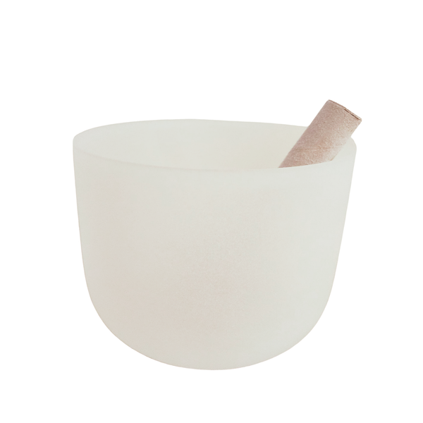 10 Inch Quartz Frosted Crystal Singing Bowl